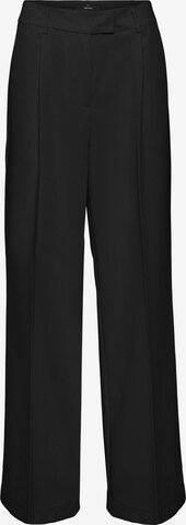 Wide Leg Pantalon à plis 'ZELDA' VERO MODA en noir : devant