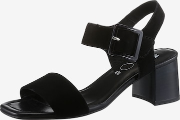 ARA Strap Sandals in Black: front