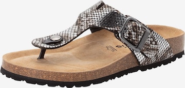 Tongs Tamaris en noir : devant