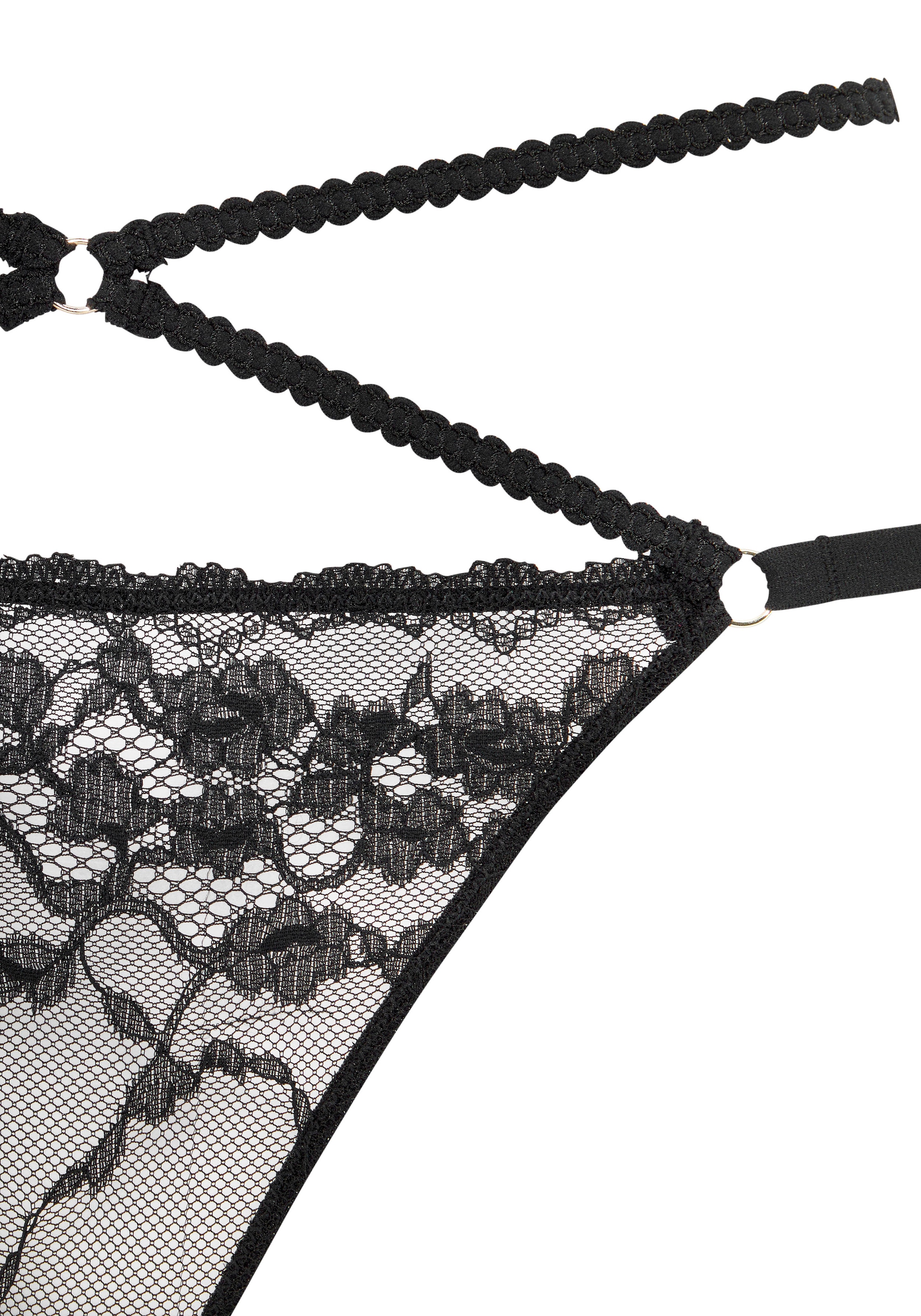 PETITE FLEUR GOLD - Tanga en negro