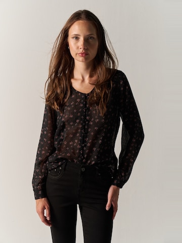 Camicia da donna di KOROSHI in nero: frontale