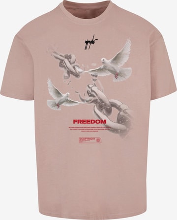 MJ Gonzales Тениска 'Freedom' в розово: отпред