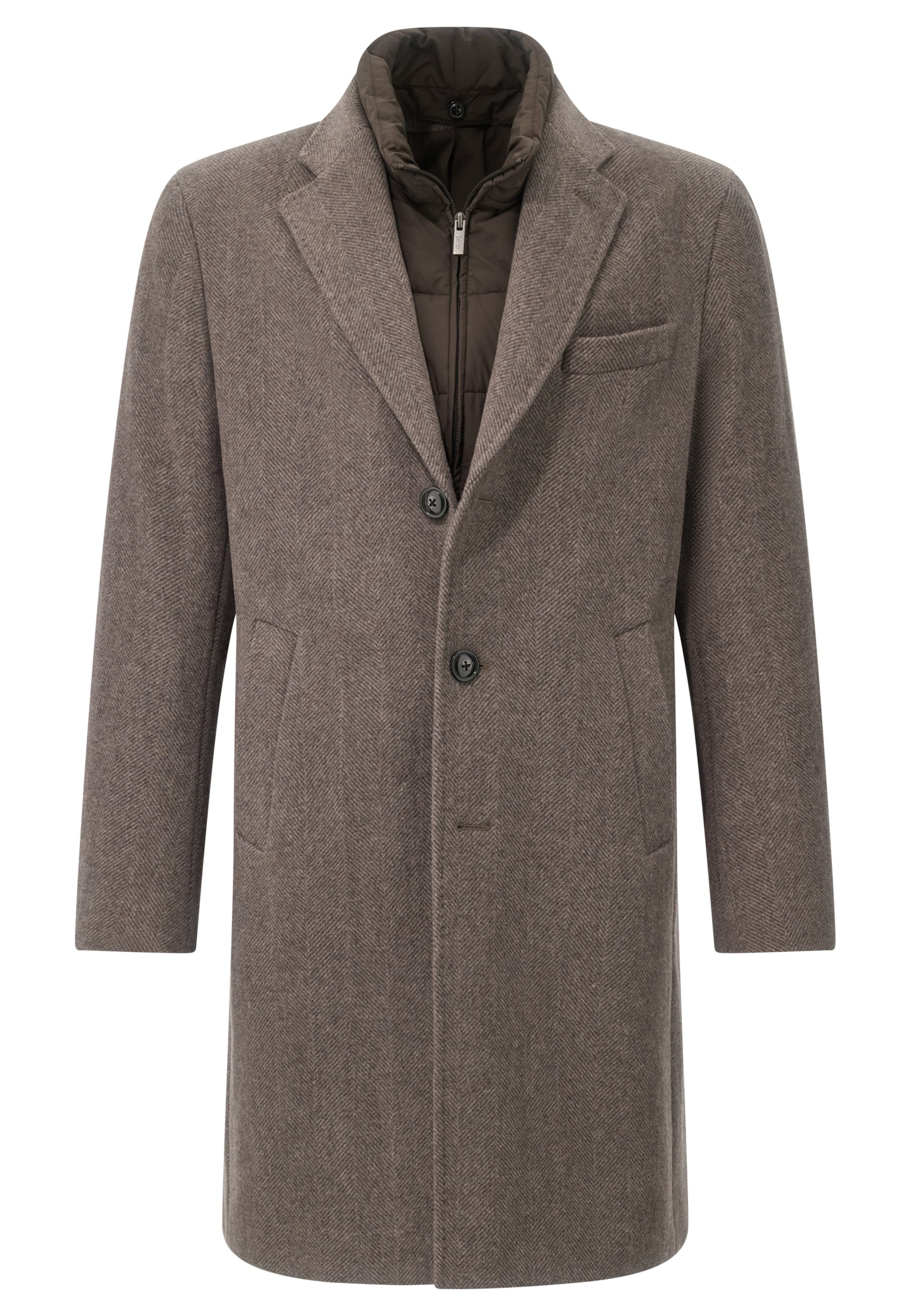 Boggi Milano Manteau mi-saison en marron, Vue avec produit