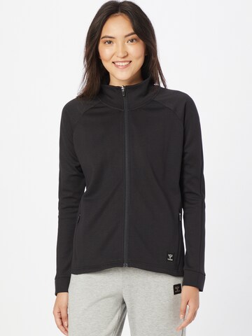 Hummel Athletic Zip-Up Hoodie 'Essi' in Black: front