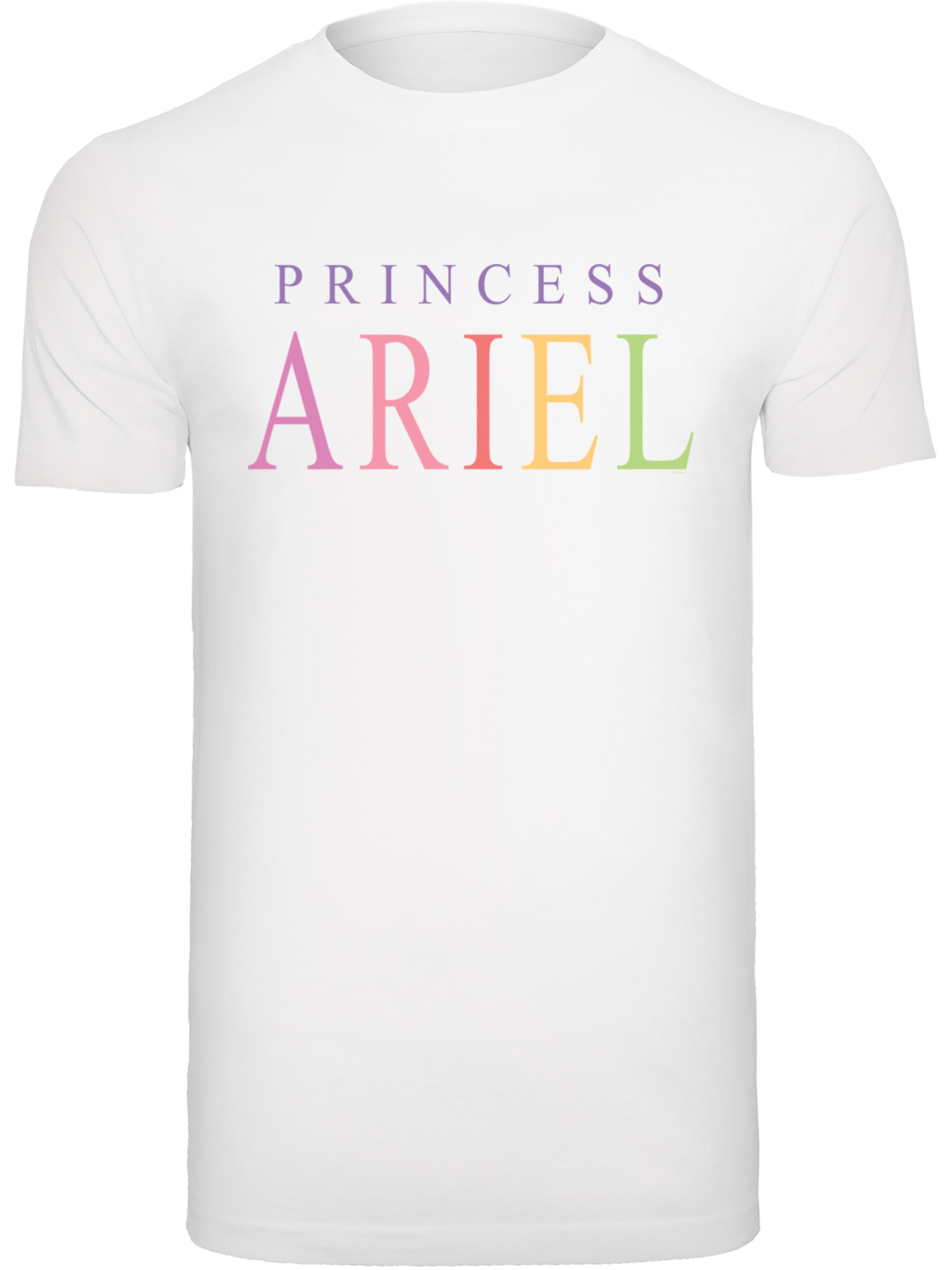 F4NT4STIC Shirt 'Disney The Little Mermaid Ariel Graphic' in Wit: voorkant