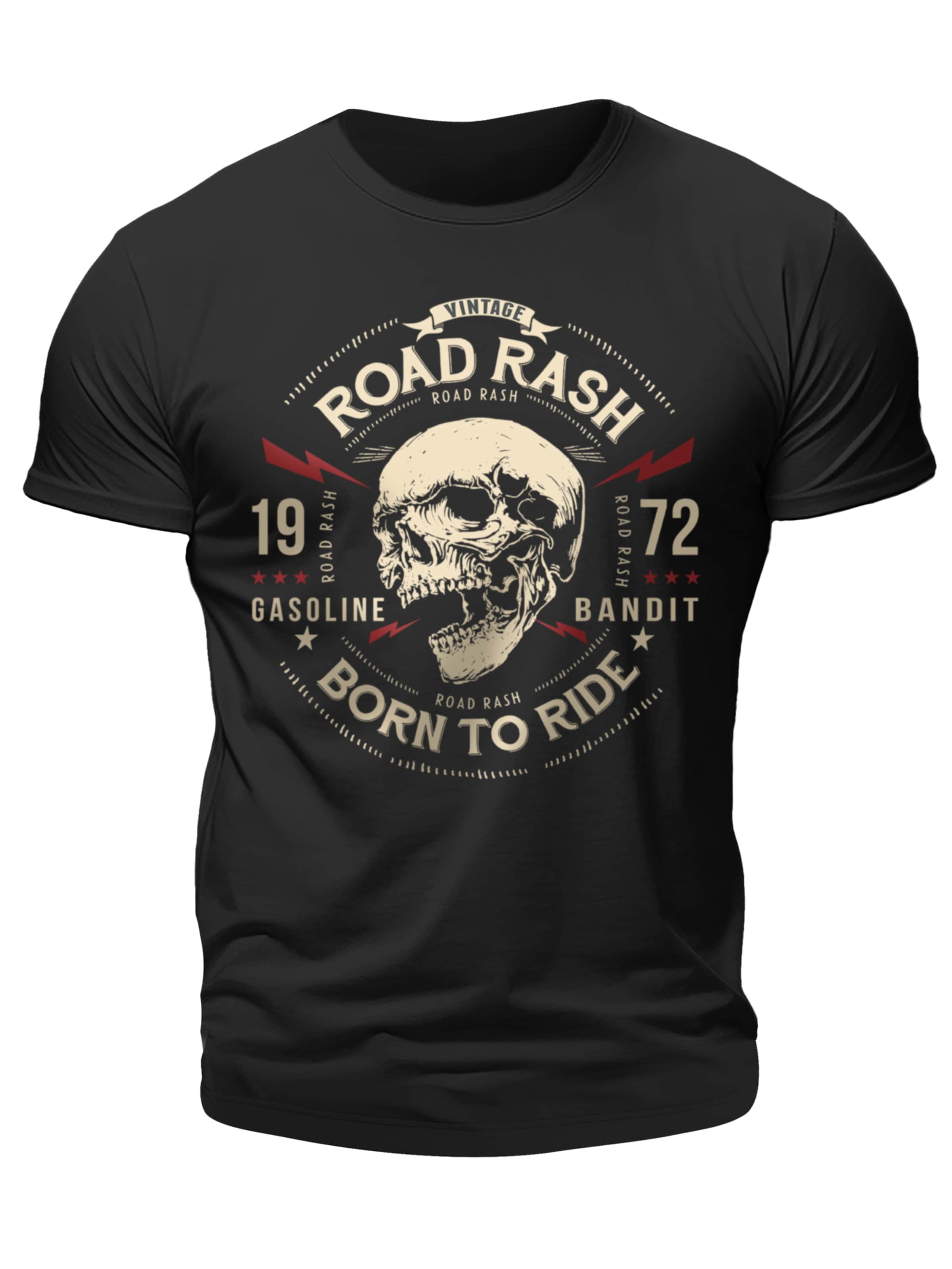 Gasoline Bandit Shirt 'Road Rash' in Black: front
