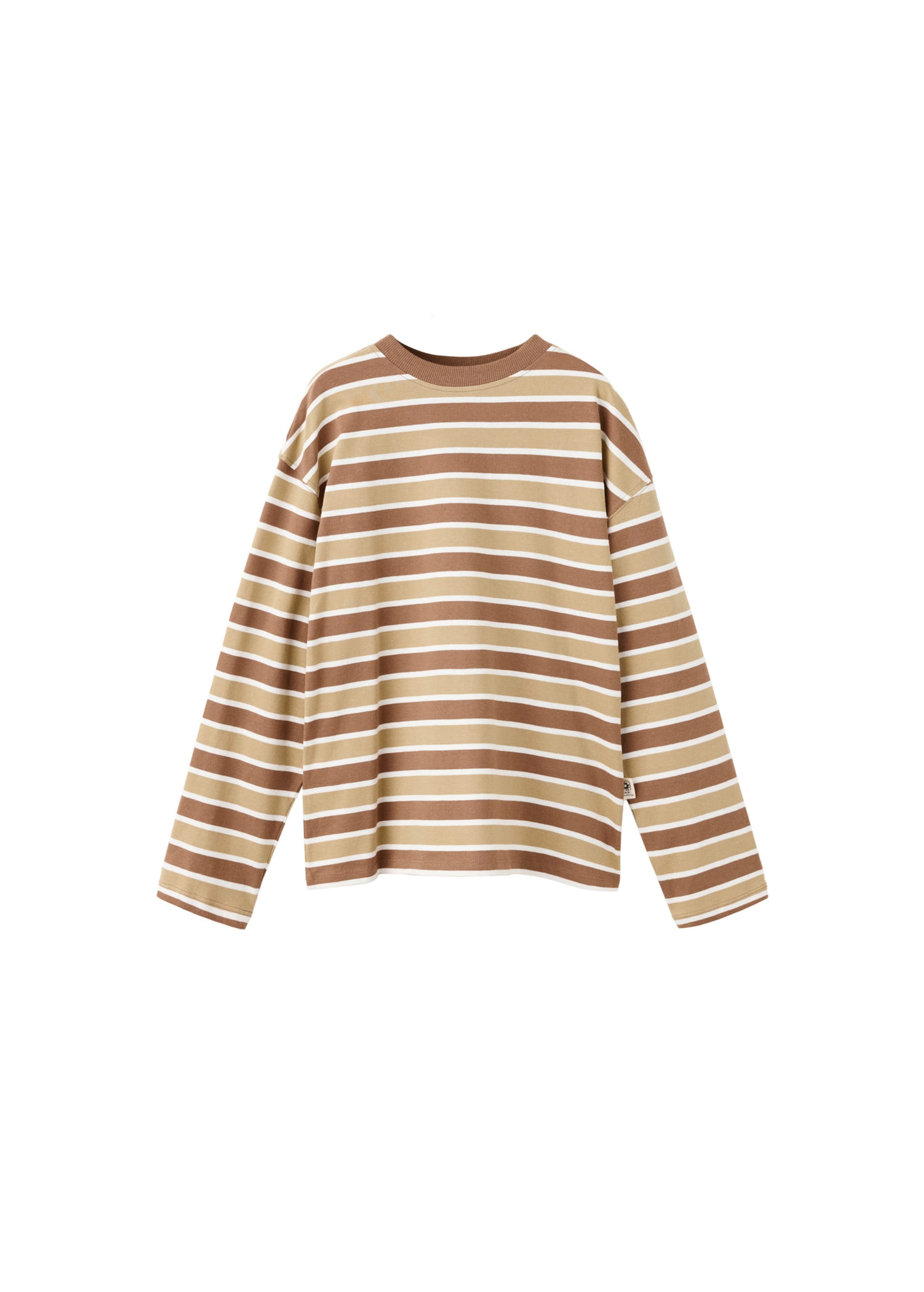 Tricou 'SCOFFEE' pe 116 MANGO KIDS pe bej închis / maro / alb, Vizualizare produs
