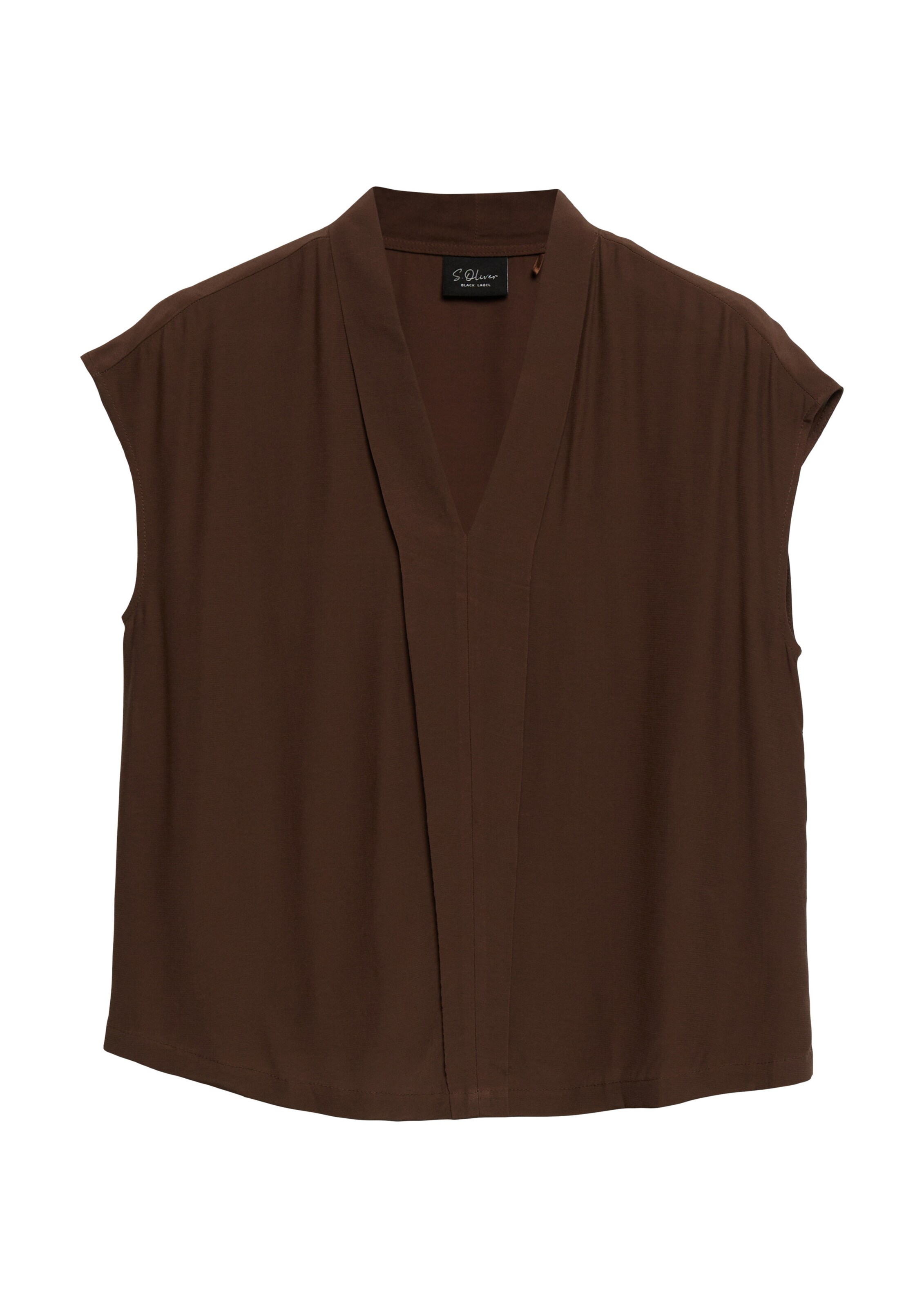 s.Oliver Bluse in XXS in dunkelbraun, Produktansicht
