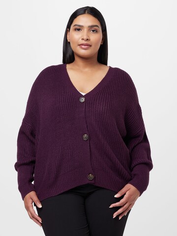 Vero Moda Curve Strickjacke 'Lea' in Rot: Vorderseite