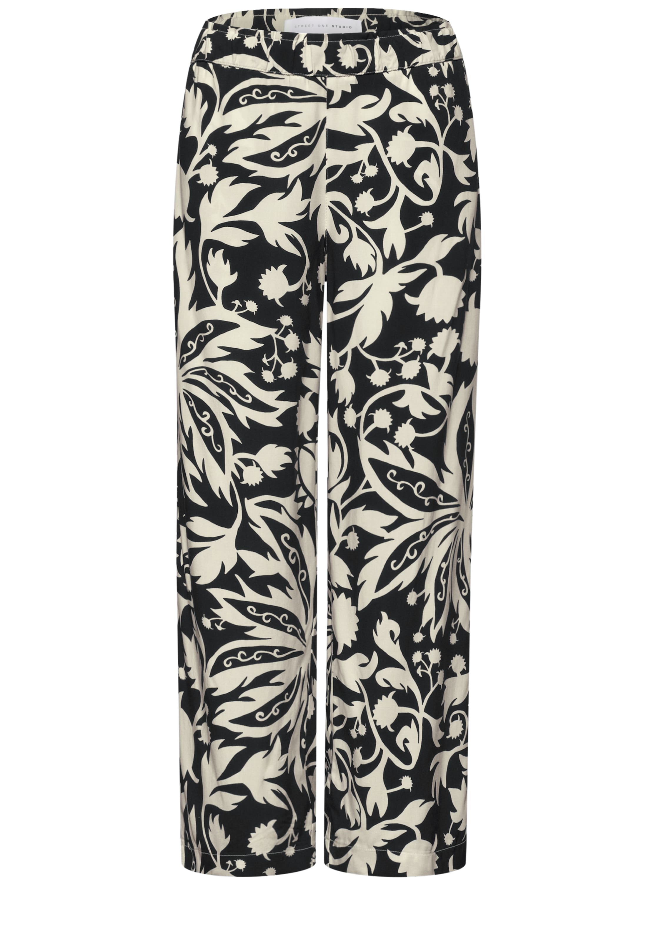 Street One Studio Loosefit Hose in Schwarz: Vorderseite