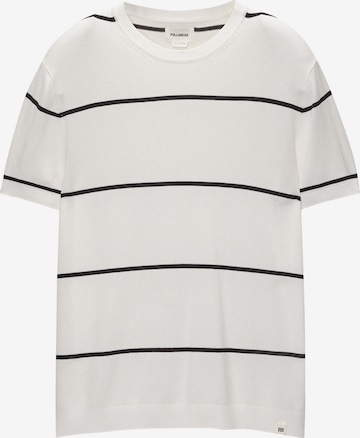 Pull-over Pull&Bear en blanc : devant