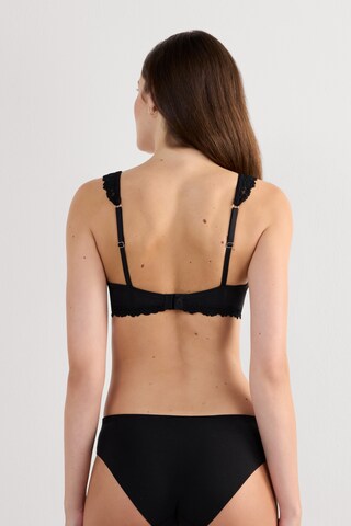 INTIMISSIMI Triangle Bra 'Pretty Flowers' in Black