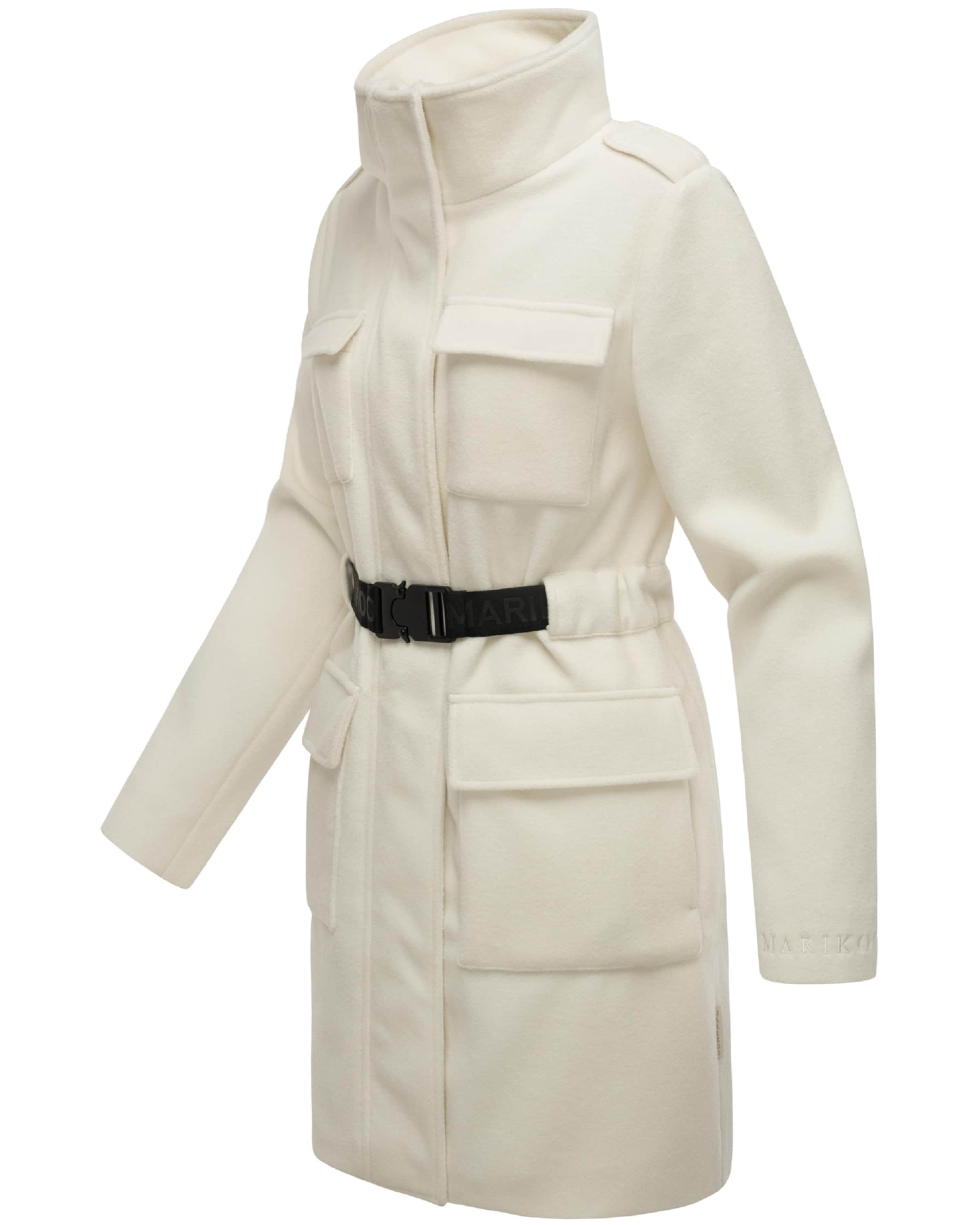 MARIKOO Преходно палто 'Tanokoo 16' в бяло