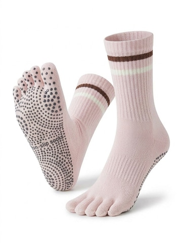 Millo Athletic Socks 'Freedome Yoga' in Pink: front