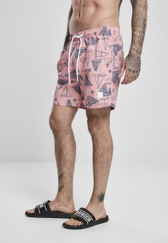 Urban Classics Board Shorts in Pink