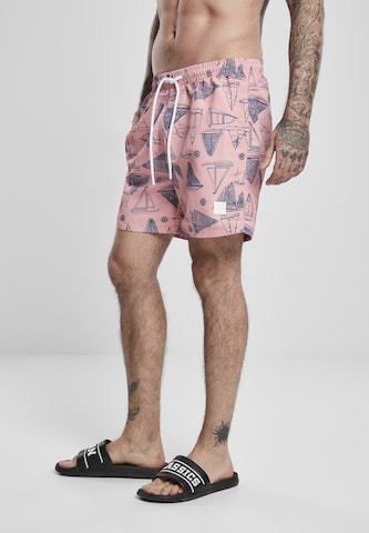 Urban Classics Board Shorts in Pink