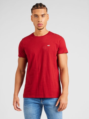 Tommy Jeans Shirt in Rood: voorkant