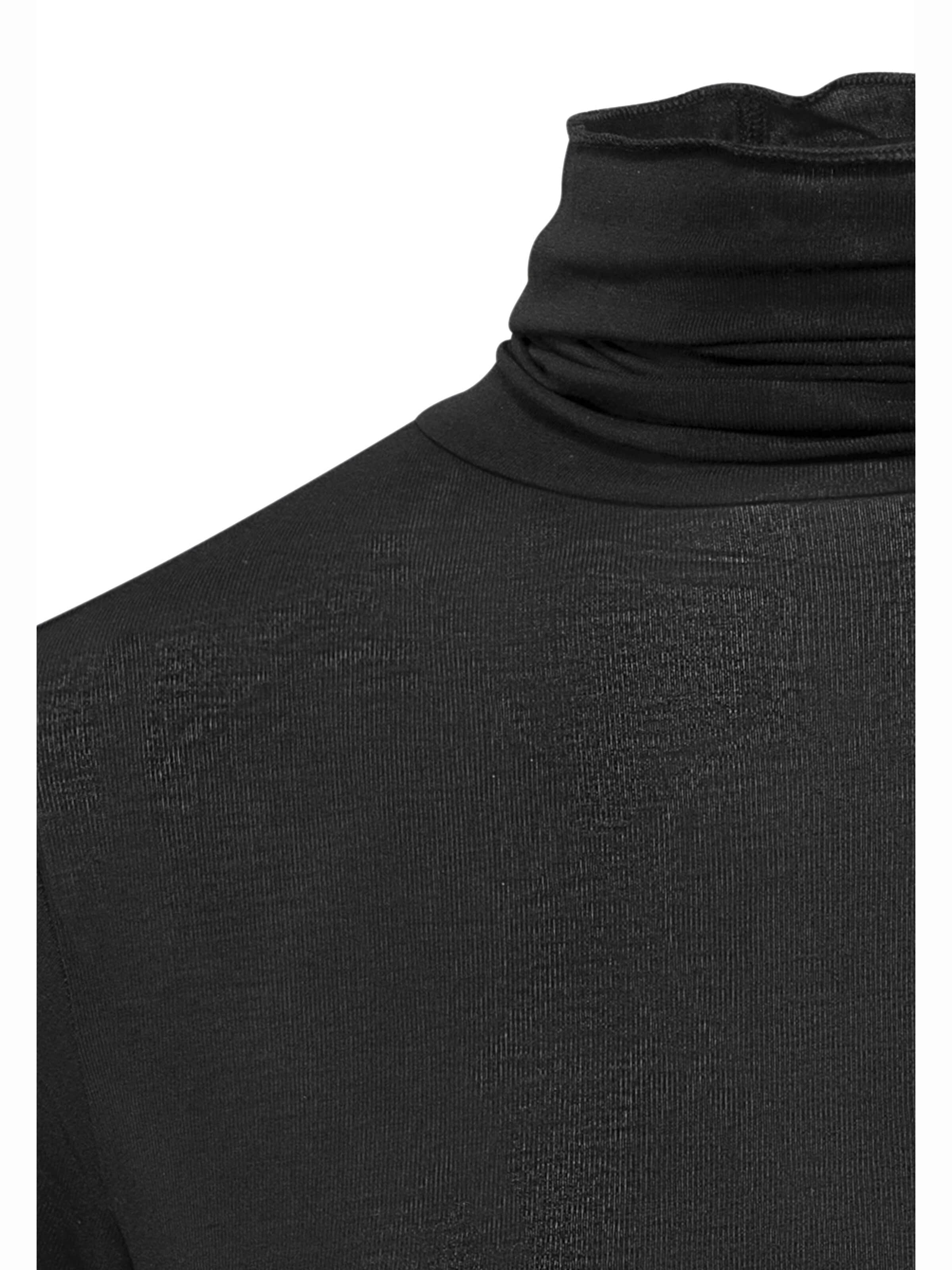 Ciocca Unterhemd 'Body Dolcevita Manica Lunga in Cashmere e Modal'‌‌‌‌ in Schwarz