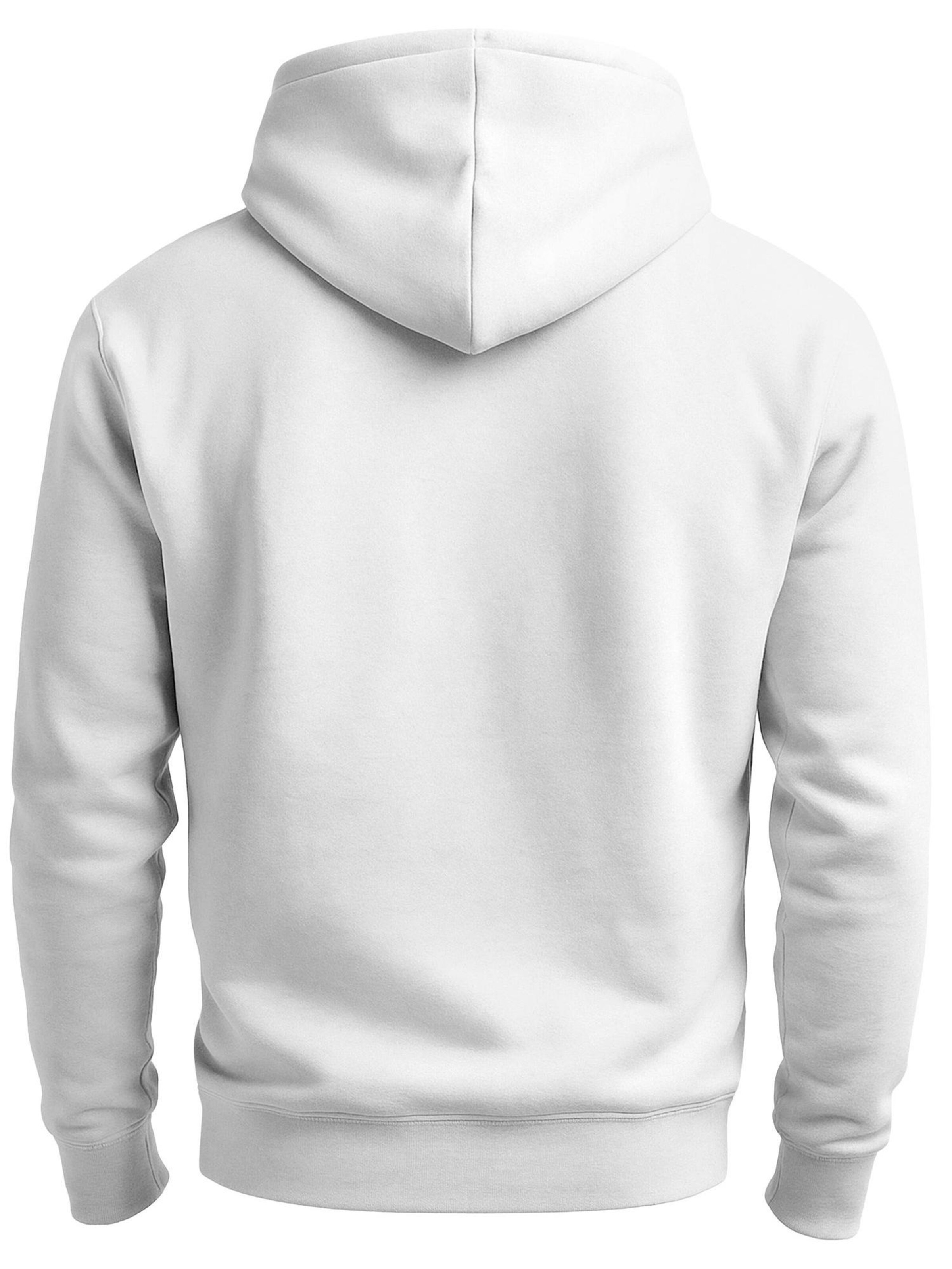 Neverless Zip-Up Hoodie 'Berg Polygon' in White