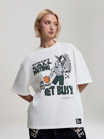 AND1 - Camiseta 'Get Busy' en blanco: frente