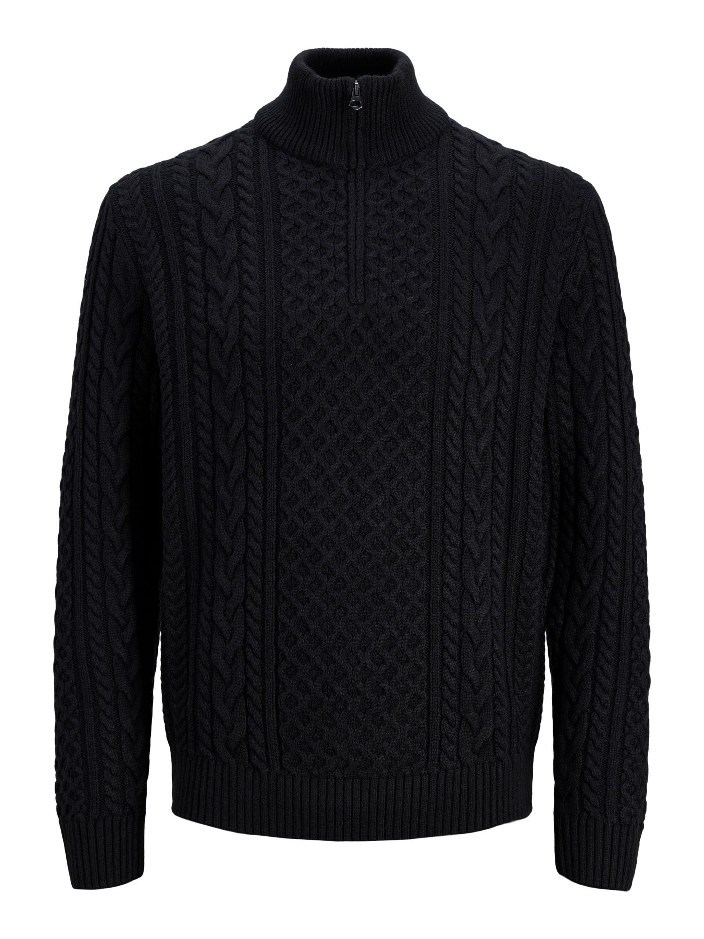 JACK & JONES Sweater in Black: front
