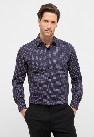 ETERNA Regular fit Zakelijk overhemd in Blauw: voorkant
