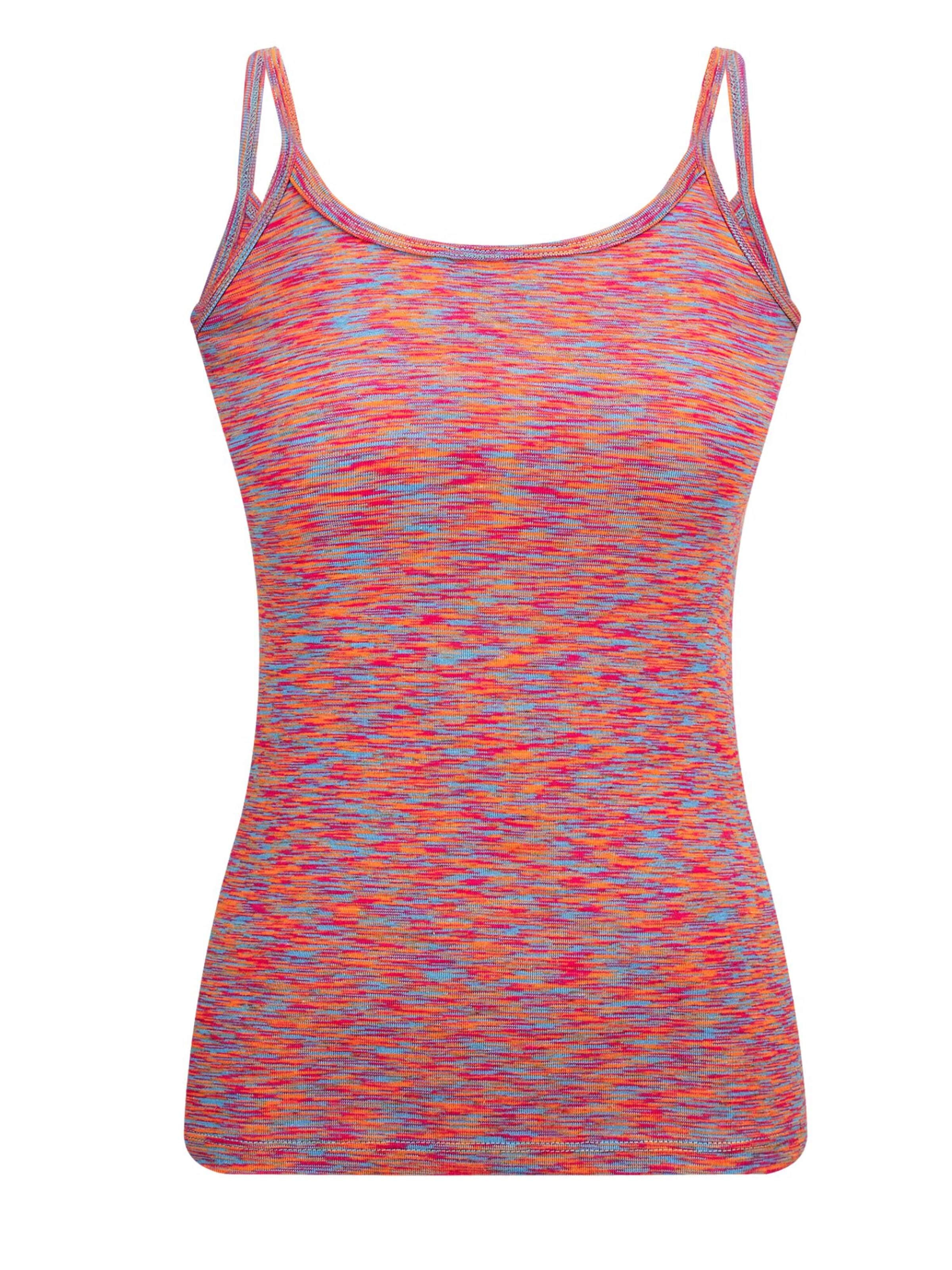 Leela COTTON Top 'Damen Bio-Baumwoll Spaghettiträger'‌‌‌‌‌‌‌‌‌ in Mischfarben: Vorderseite