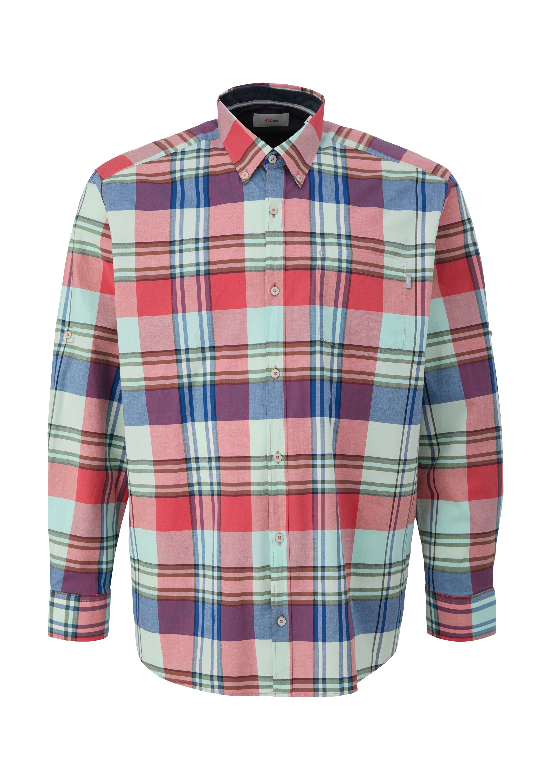 s.Oliver Slim Fit Hemd in Mischfarben: Vorderseite