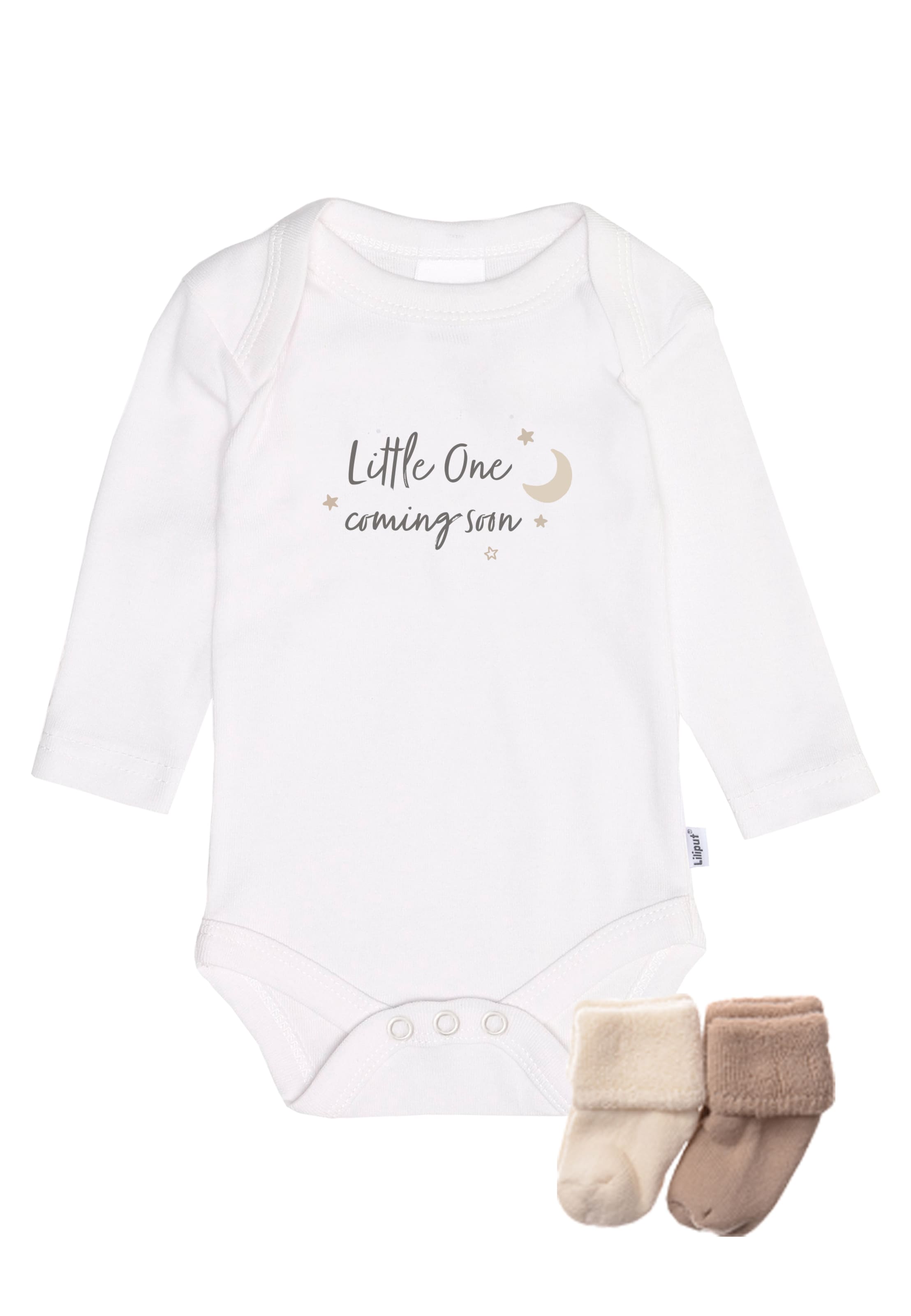 LILIPUT Baby-Ausstattung 'Little One coming soon' in Beige: Vorderseite