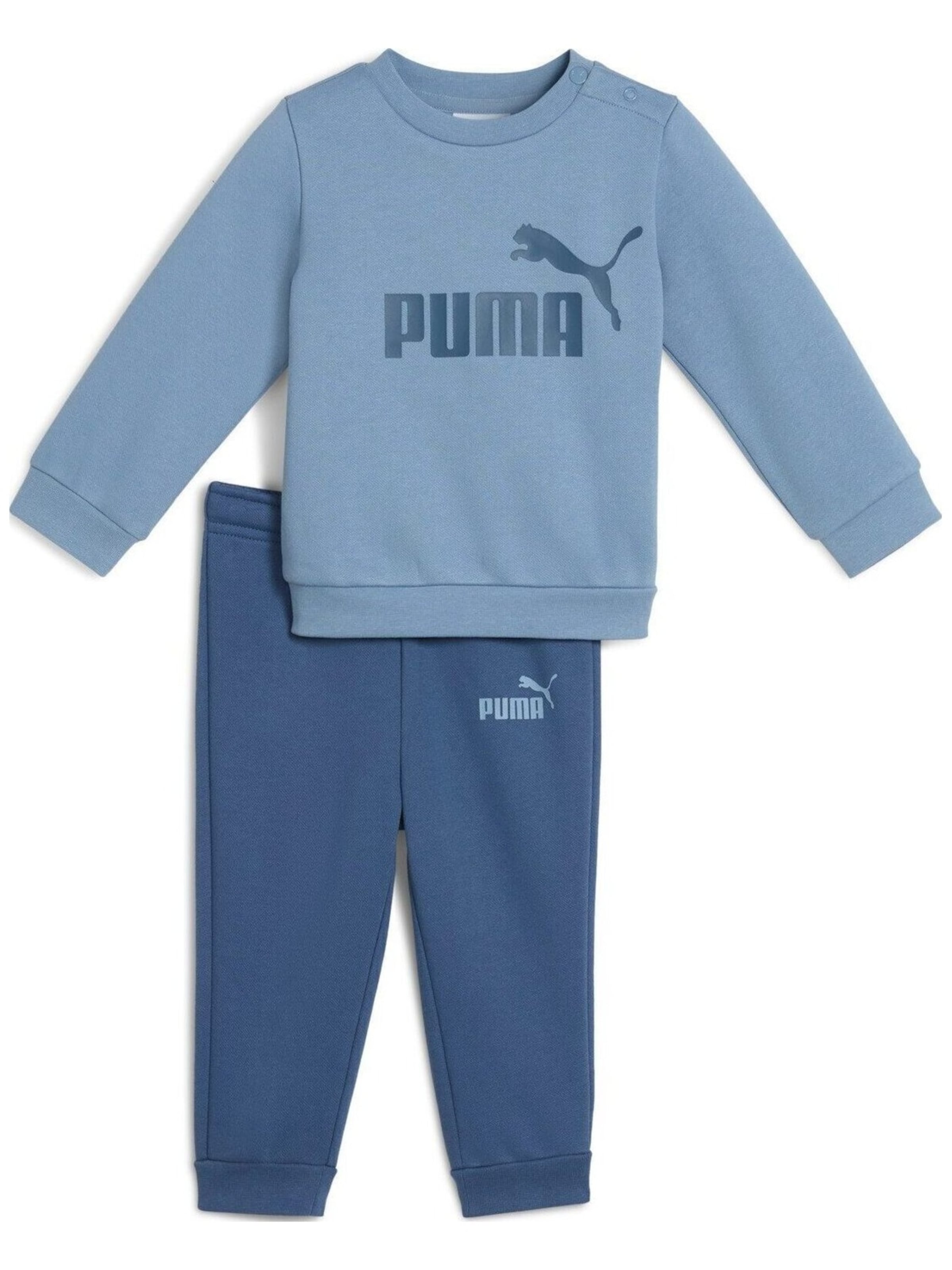 PUMA Sweat jacket 'Puma Minicats Ess Crew Set Fl Inf' in Blue: front
