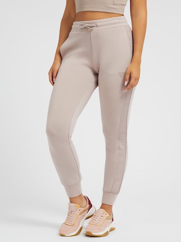 Effilé Pantalon 'Allie' GUESS en marron : devant