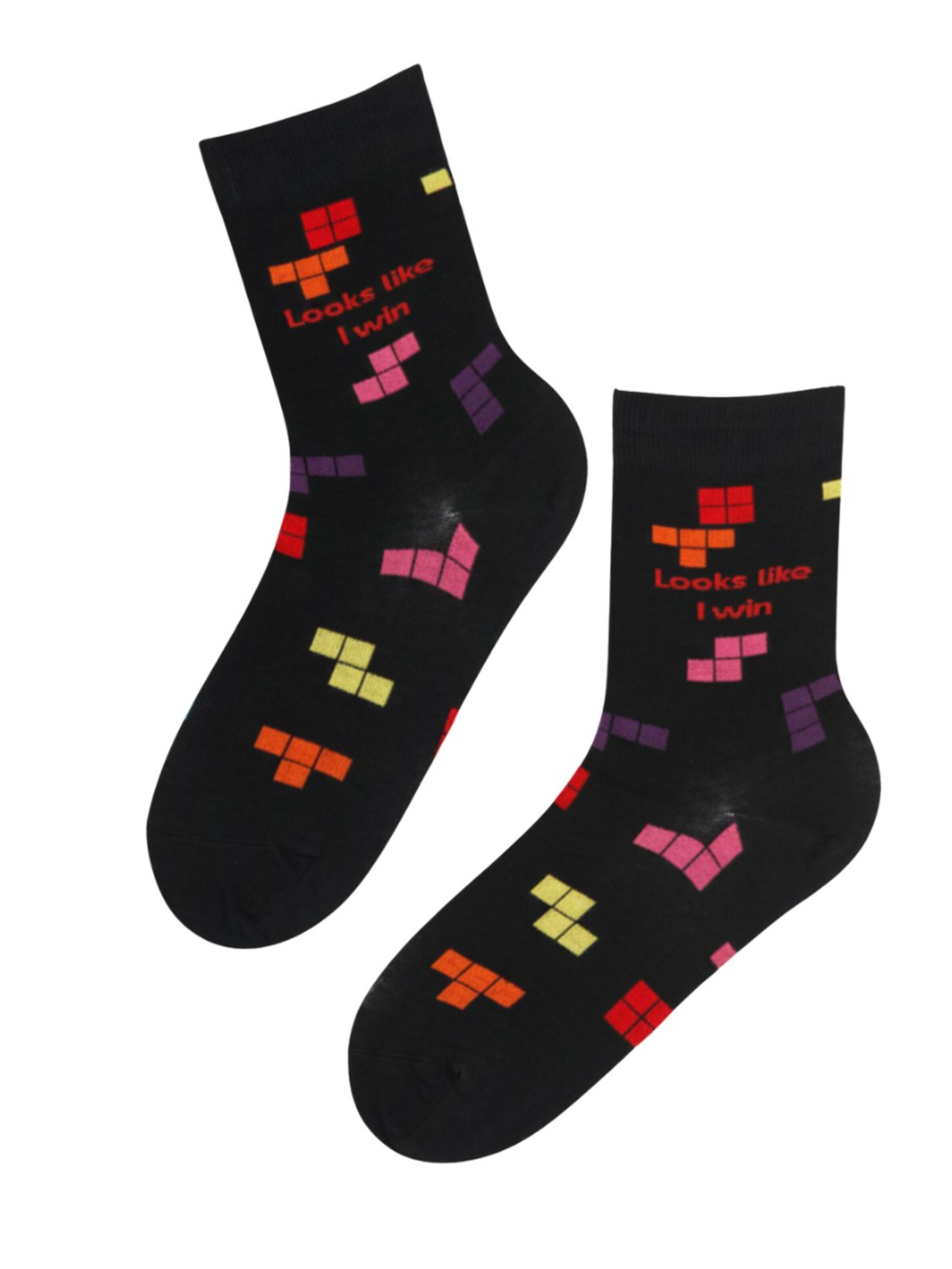 Sokisahtel Socken 'WINWIN colorful cotton socks' in 36-40 in schwarz, Produktansicht