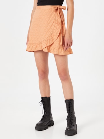 PIECES - Falda 'TANNA' en naranja: frente