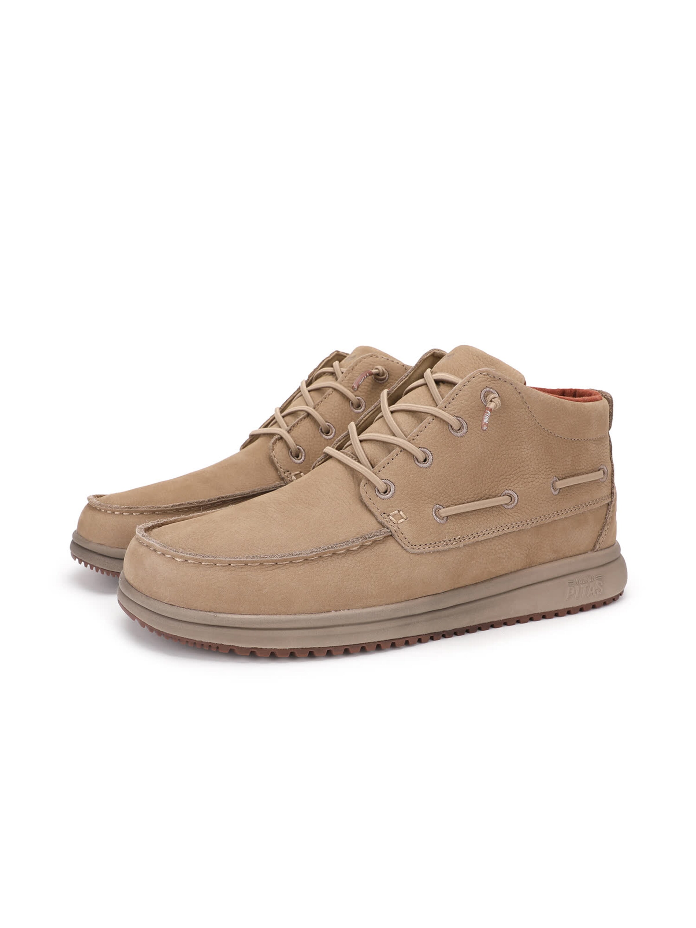 Walk In Pitas Schnürboots 'Timor' in Beige: Vorderseite