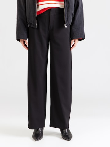 DRYKORN Wide Leg Housut 'DUTIFUL 888' värissä musta: etupuoli