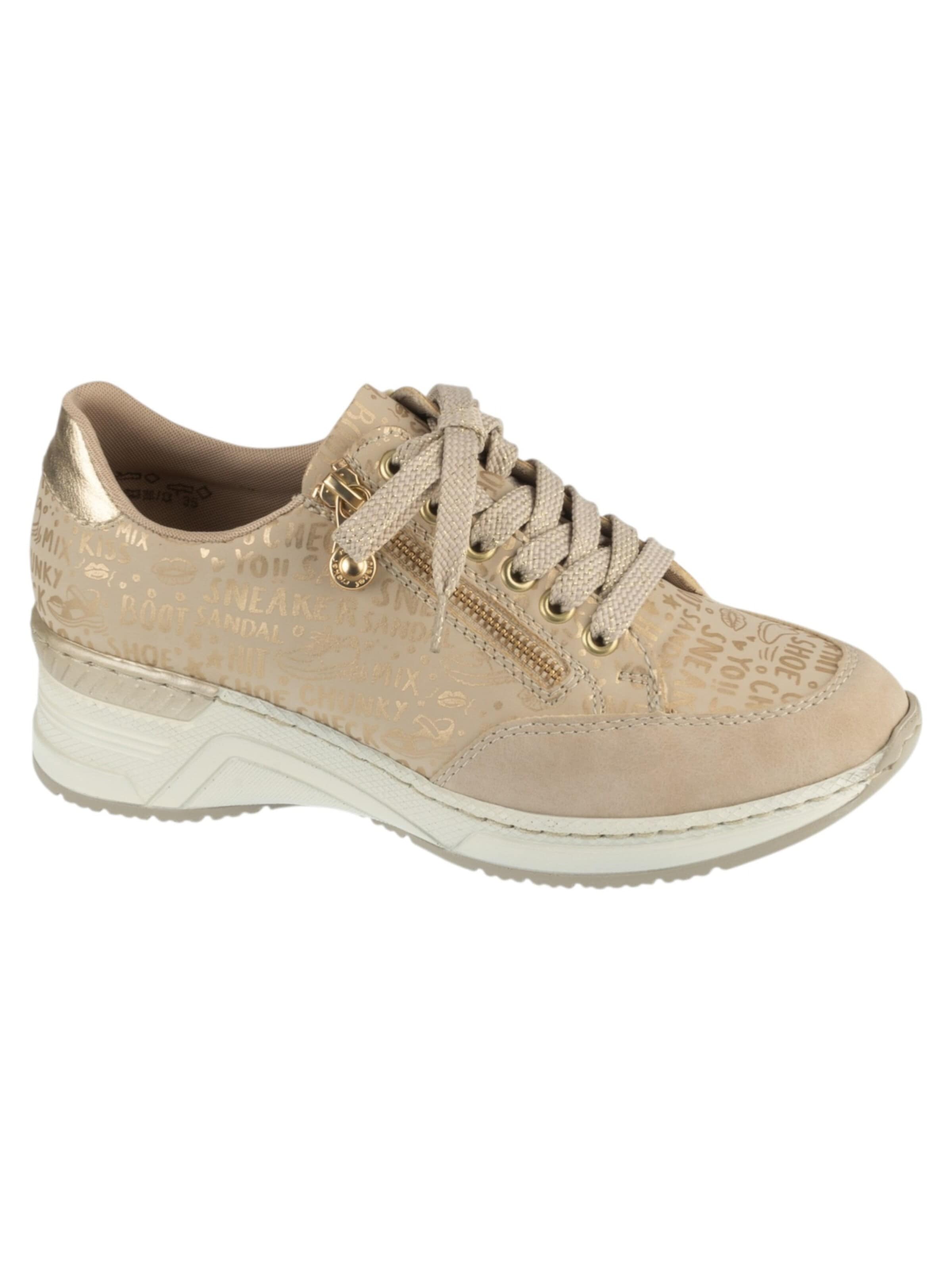 Baskets basses Rieker en beige : devant