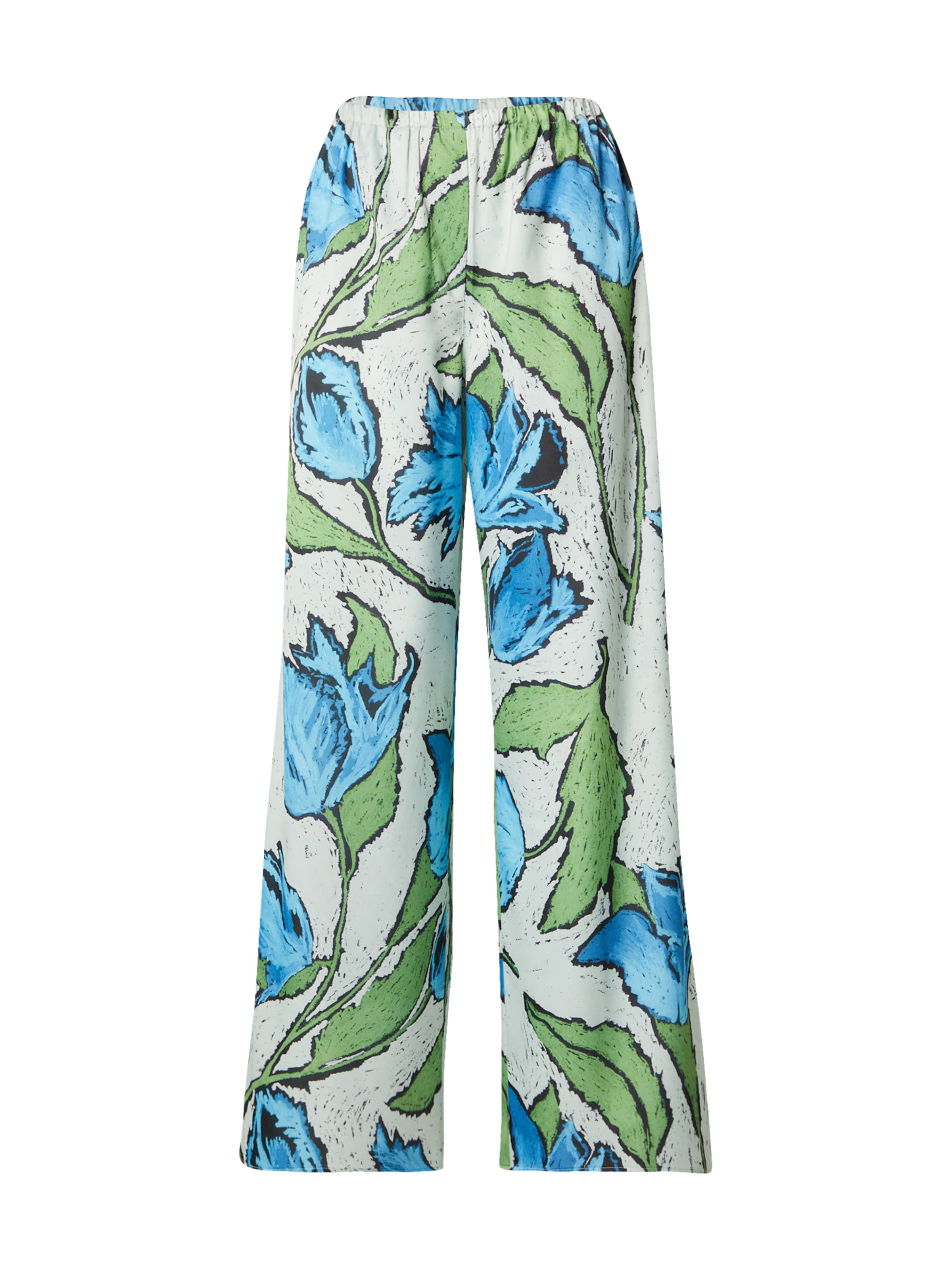 TOPSHOP Wide leg Παντελόνι σε πράσινο: μπροστά