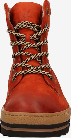 Paul Green Lace-Up Ankle Boots in Red