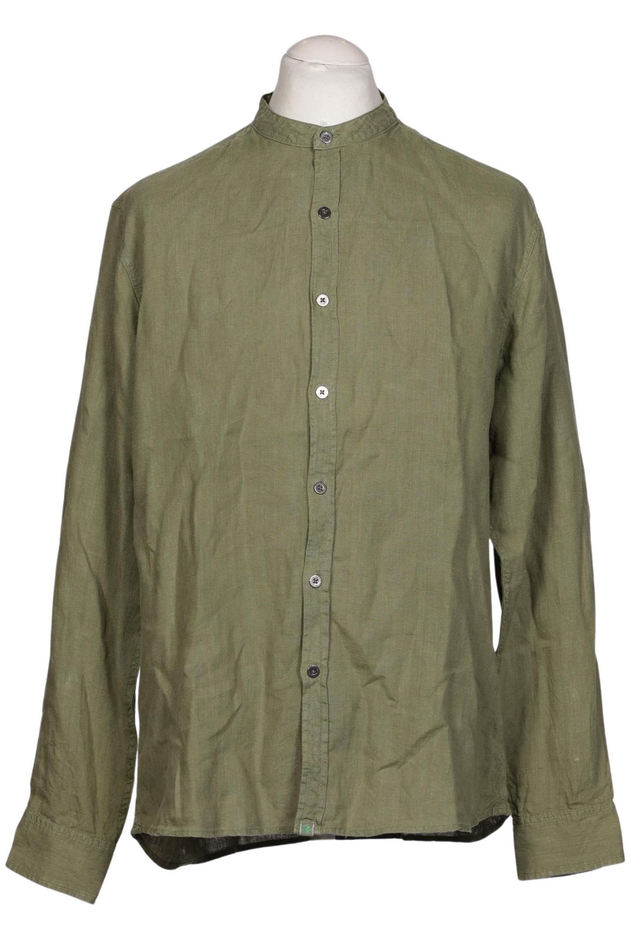 HempAge Button Up Shirt in L in Green: front