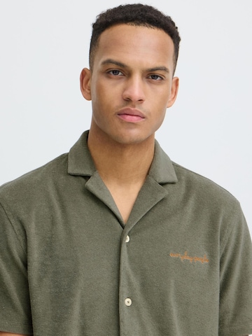 BLEND Regular Fit Kurzarmhemd ' BHBasti ' in Grün