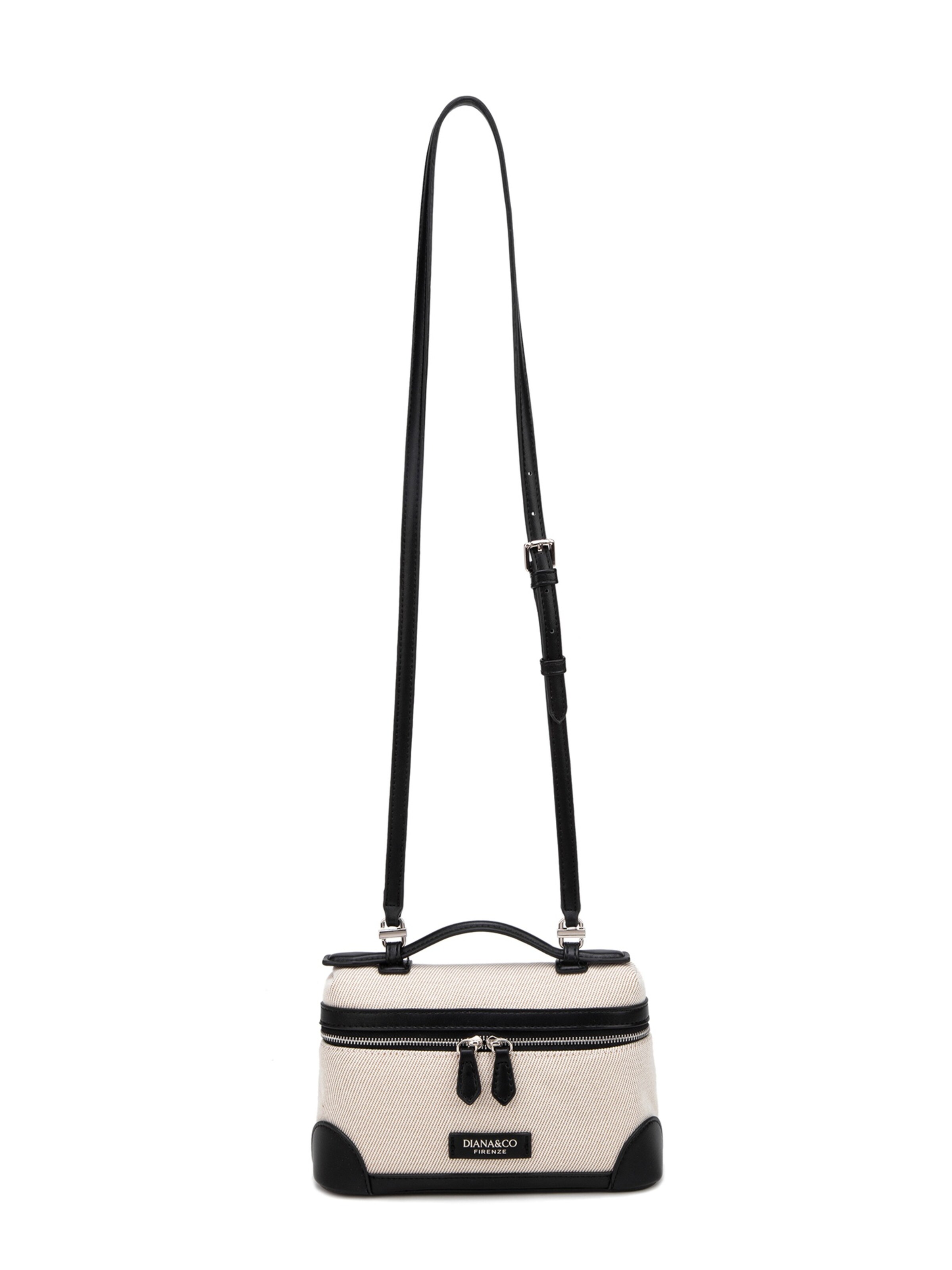 Borsa a tracolla 'Borsa a Mano Strutturata Diana & Co Firenze con Tracolla Regolabile e Dettagli Ecopelle' di Diana&Co. in nero