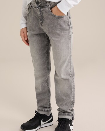 WE Fashion - regular Vaquero en gris: frente