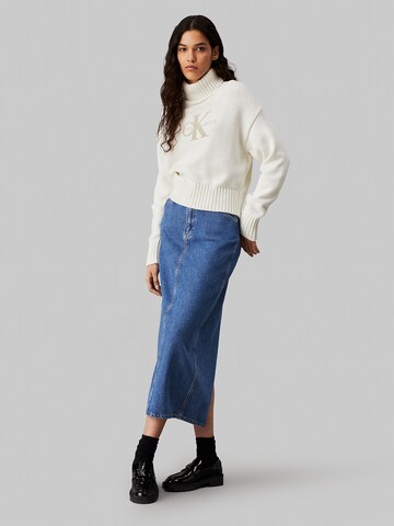 Calvin Klein Jeans Sweter w kolorze biały