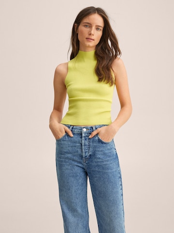 MANGO Knitted Top 'EDURNE' in Yellow: front