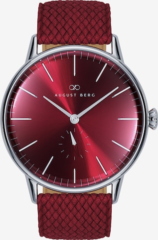 August Berg Analoog horloge in Rood: voorkant