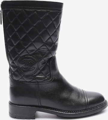 CHANEL Dress Boots in 37,5 in Black: front