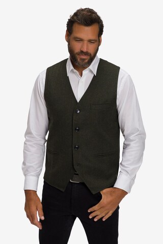 JP1880 Gilet in Groen: voorkant