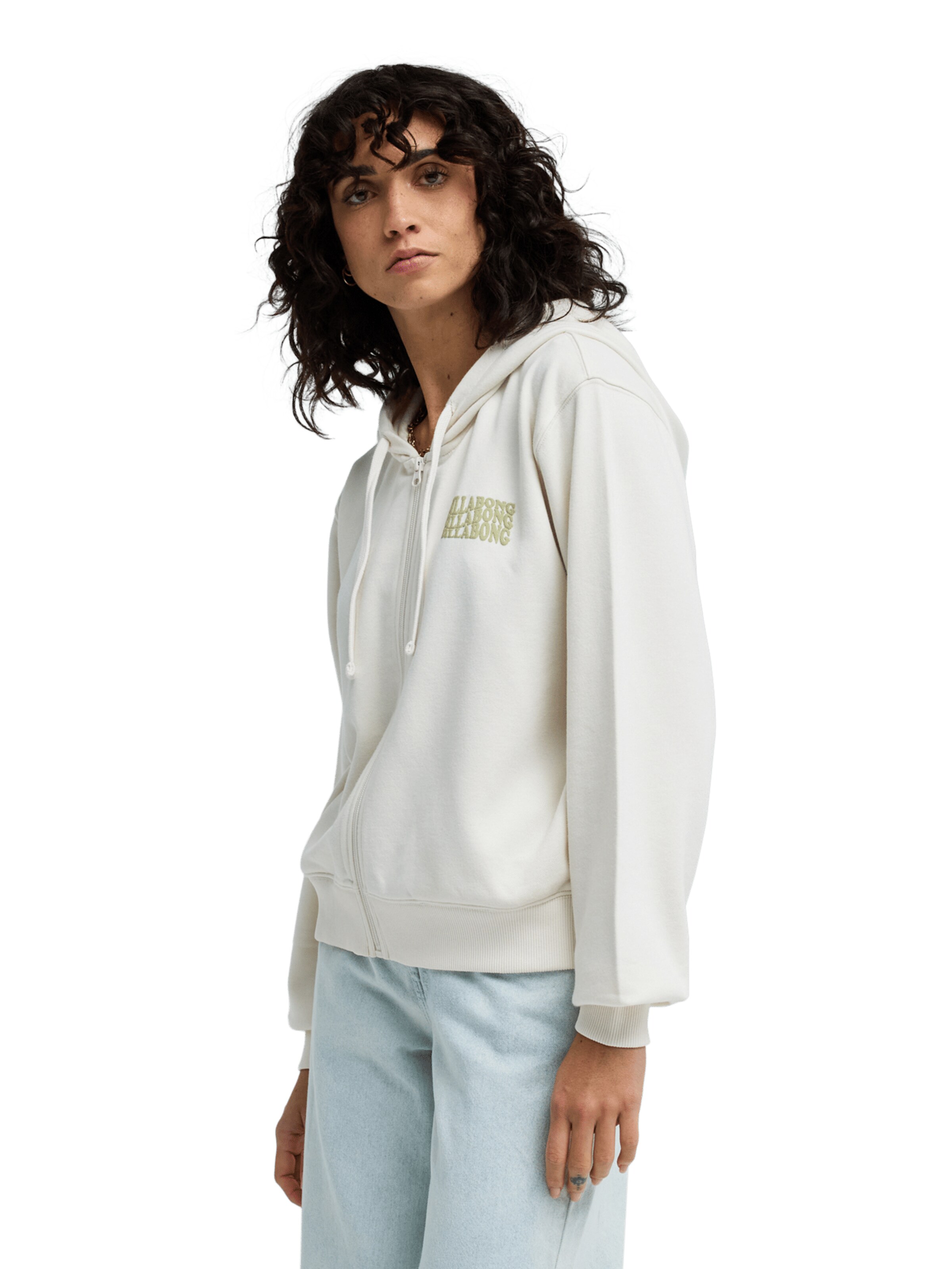 BILLABONG Zip-Up Hoodie in White