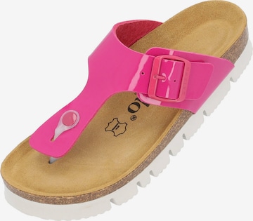 Palado T-Bar Sandals 'Kos' in Pink: front