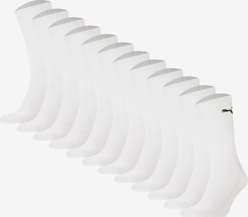Chaussettes de sport PUMA en blanc : devant